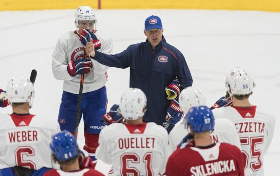 Montreal Canadiens head coach Claude Julien training camp